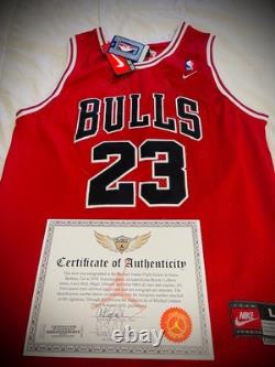 Michael Jordan Signed Chicago BULLS Jersey #23 Autograph Red Auto COA HOLO