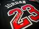 Michael Jordan Signed Chicago Bulls Black Autograph Throwback COA HOLO