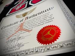 Michael Jordan Signed Chicago Bulls Black Autograph Throwback COA HOLO