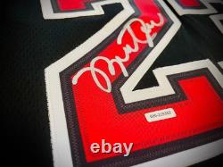 Michael Jordan Signed Chicago Bulls Black Autograph Throwback COA HOLO