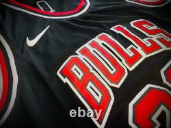 Michael Jordan Signed Chicago Bulls Black Autograph Throwback COA HOLO