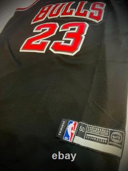 Michael Jordan Signed Chicago Bulls Black Autograph Throwback COA HOLO