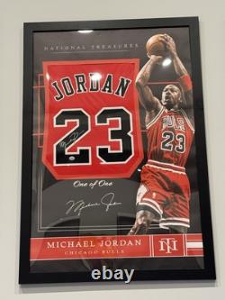 Michael Jordan Signed Framed Chicago Bulls Jersey WithCOA