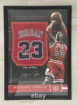 Michael Jordan Signed Framed Chicago Bulls Jersey WithCOA