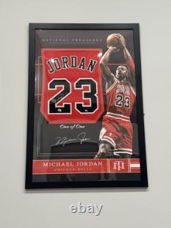 Michael Jordan Signed Framed Chicago Bulls Jersey WithCOA