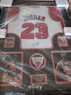Michael Jordan Signed Framed Jersey Authenticated + COA Chicago Bulls