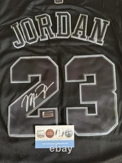 Michael Jordan Signed Jersey NBA FINALS Game #23 Chicago Bulls MJ Black withCOA