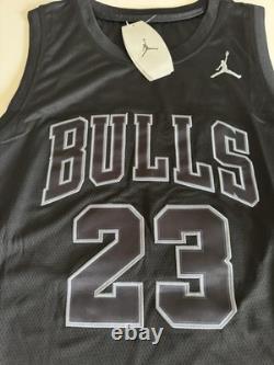 Michael Jordan Signed Jersey NBA FINALS Game #23 Chicago Bulls MJ Black withCOA
