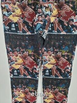 Michael Jordan Team US Sports Club Woven Tapestry Pants Jordan vs Kobe Men's XL