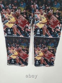 Michael Jordan Team US Sports Club Woven Tapestry Pants Jordan vs Kobe Men's XL