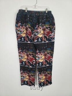 Michael Jordan Team US Sports Club Woven Tapestry Pants Jordan vs Kobe Men's XL