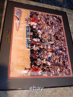 Michael Jordan The Last Shot Framed Photo Chicago Bulls Champs Framed READ