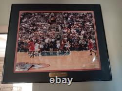 Michael Jordan The Last Shot Framed Photo Chicago Bulls Champs Framed READ