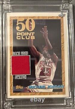 Michael Jordan Topps 50 Point Club -Game Used Patch on card