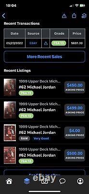 Michael Jordan Upper Deck Athlete Of The Century #62 Collectible Card