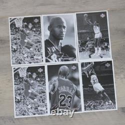 Michael Jordan Upper Deck Black & White Retrospect Postcards Lot of 6 Bulls 4x6