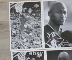 Michael Jordan Upper Deck Black & White Retrospect Postcards Lot of 6 Bulls 4x6