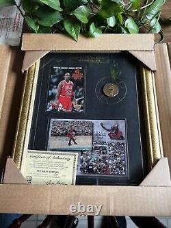 Michael Jordan Upper Deck Farewell to his Airness Frame, Hologram, Brass Coin