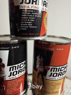 Michael Jordan Upper Deck Finals Shots Tin Can Set 1-6 Sealed NEW with Pack Inside