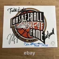 Michael Jordan, Walton, Russell, Others NBA HOF Autographed 8x10 Photo withCOA