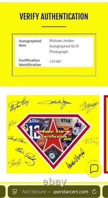 Michael Jordan autographed 8x10 Dunking Photo with COA Auto Chicago Bulls GOAT