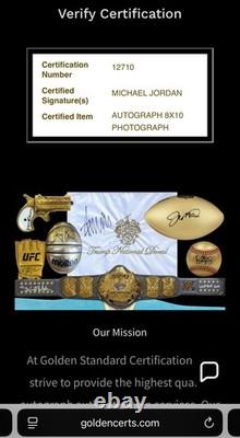 Michael Jordan autographed 8x10 Matte Photo with COA And HOF Inscription Chicago