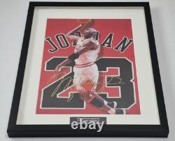 Michael Jordan cotton canvas framed WithCOA Hand Signed +Free shipping worldwide