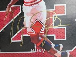 Michael Jordan cotton canvas framed WithCOA Hand Signed +Free shipping worldwide