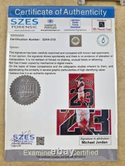 Michael Jordan cotton canvas framed WithCOA Hand Signed +Free shipping worldwide