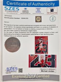 Michael Jordan cotton canvas framed WithCOA Hand Signed +Free shipping worldwide