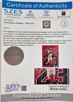 Michael Jordan cotton canvas framed WithCOA Hand Signed +Free shipping worldwide