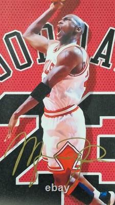 Michael Jordan cotton canvas framed WithCOA Hand Signed +Free shipping worldwide