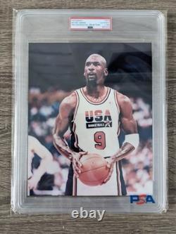 Michael Jordan photograph 1992 USA Basketball Dream Team Type Ill? PSA