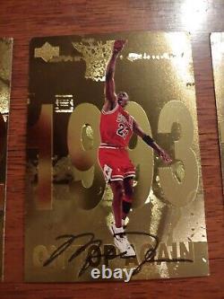 Micheal Jordan Full Set Of Autographed Cards