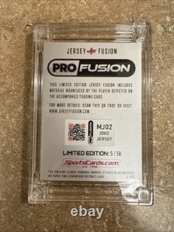Micheal Jordan Jersey Fusion Profusion /50 player worn Swatch WithCOA