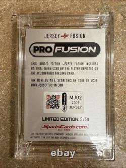 Micheal Jordan Jersey Fusion Profusion /50 player worn Swatch WithCOA