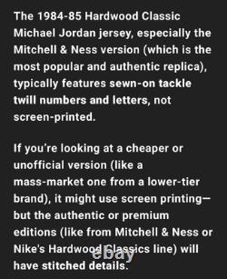 Mitchell&Ness Hardwood Classics Michael Jordan #23 84-86 Jersey Vtg Size 48 (XL)