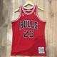 Mitchell & Ness- Michael Jordan Chicago Bulls 1996-97 Red Authentic Jersey- M