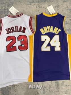 NBA BASKETBALL JERSEY BUNDLE LOT Mens Size Large Michael Jordan & Kobe Bryant