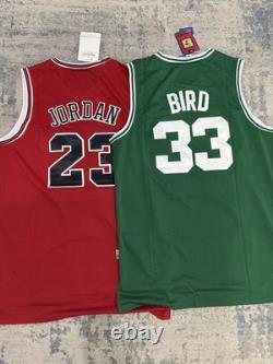 NBA BASKETBALL JERSEY BUNDLE Mens Size Extra Large Michael Jordan & Larry Bird