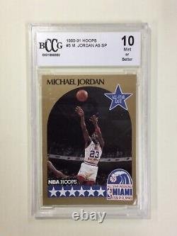NBA Michael Jordan 1990-91 Hoops #5 Bccg Mint 10 ALL STAR EAST