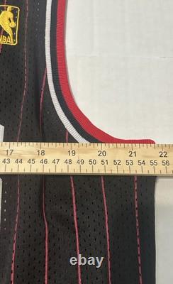 NWT Michael Jordan #23 Black Pinstripes Chicago Bulls Mitchell & Ness 96-97 XL