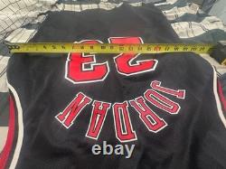 New MICHAEL JORDAN #23 Chicago Bulls Black Champion Jersey Size 44 Large L