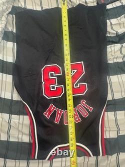 New MICHAEL JORDAN #23 Chicago Bulls Black Champion Jersey Size 44 Large L