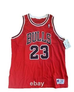 New NWT Champion Authentic MICHAEL JORDAN #23 Chicago Bulls Jersey Size 48 XL