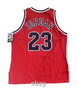 New NWT Champion Authentic MICHAEL JORDAN #23 Chicago Bulls Jersey Size 48 XL