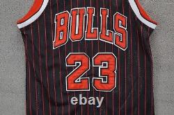 Nike Authentic Michael Jordan Chicago Bulls Pinstripe Jersey SZ 44