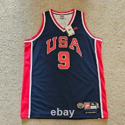 Nike Michael Jordan Dream Team USA Olympics Basketball Authentic Jersey Blue XL