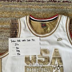 Nike USA Basketball Olympic White Gold Dream Team Michael Jordan 3XL