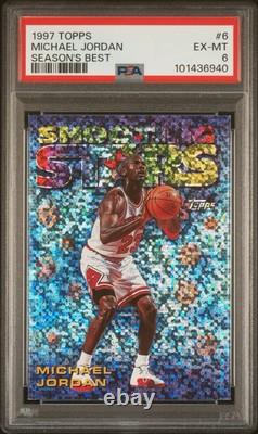PSA 6 Michael Jordan 1997-98 Topps Shooting Stars Seasons Best SP Insert Bulls